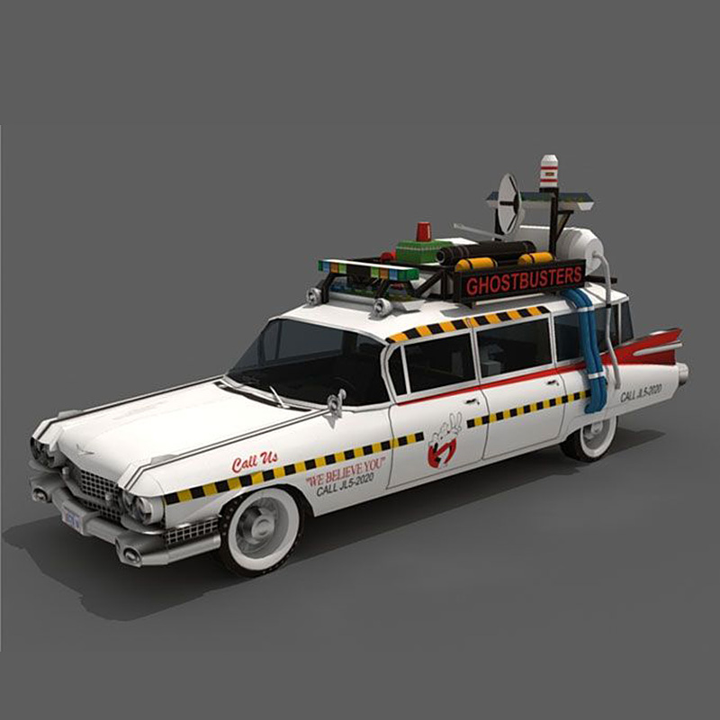 Ghostbusters Car Ecto-1A 1:20  - Art Craft Cardboard ulasan dan harga