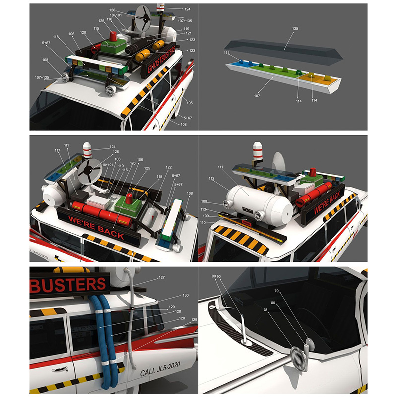 Ghostbusters Car Ecto-1A 1:20  - Art Craft Cardboard ulasan dan harga
