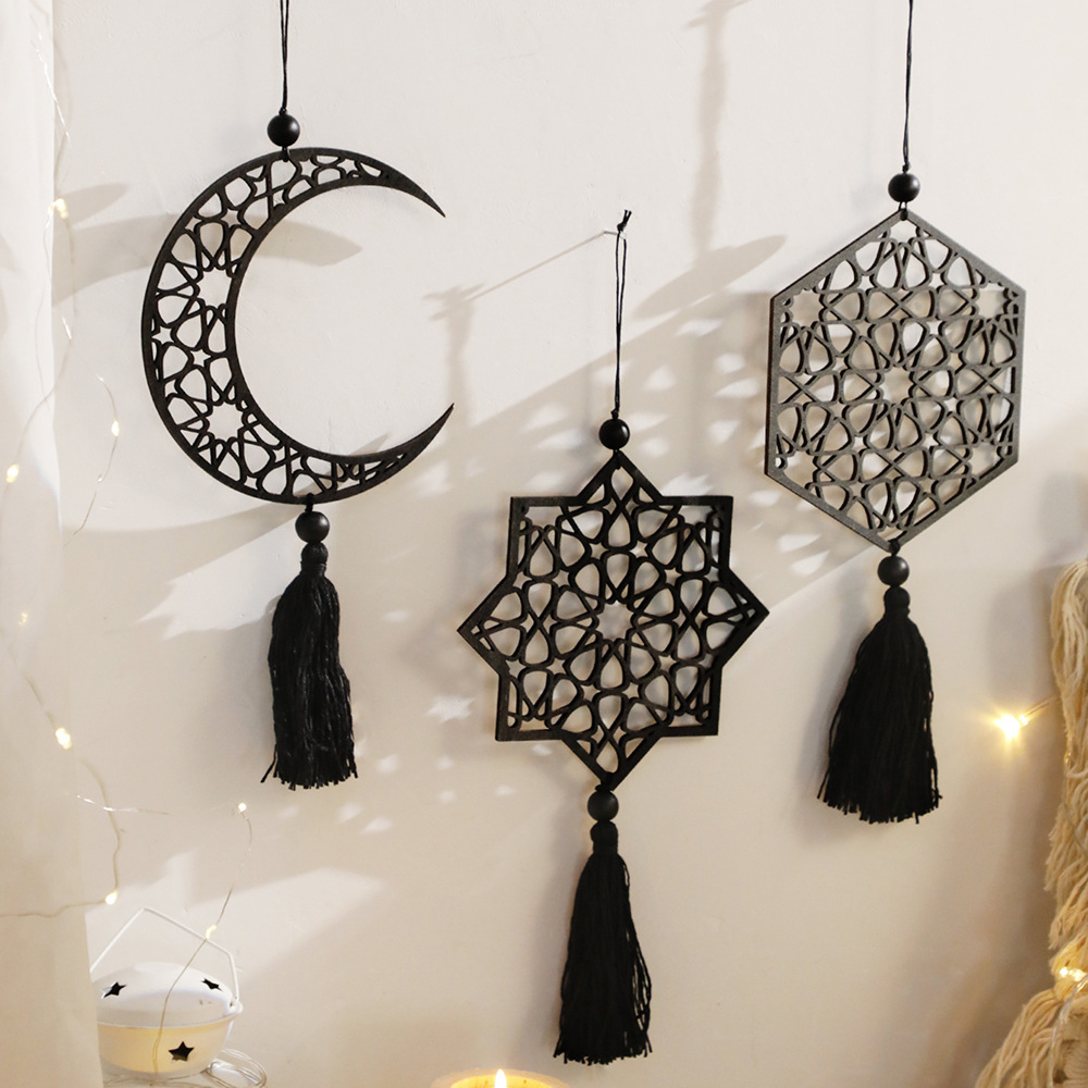 Black Star And Moon Hollow Woo - Unique Art Craft ulasan dan harga
