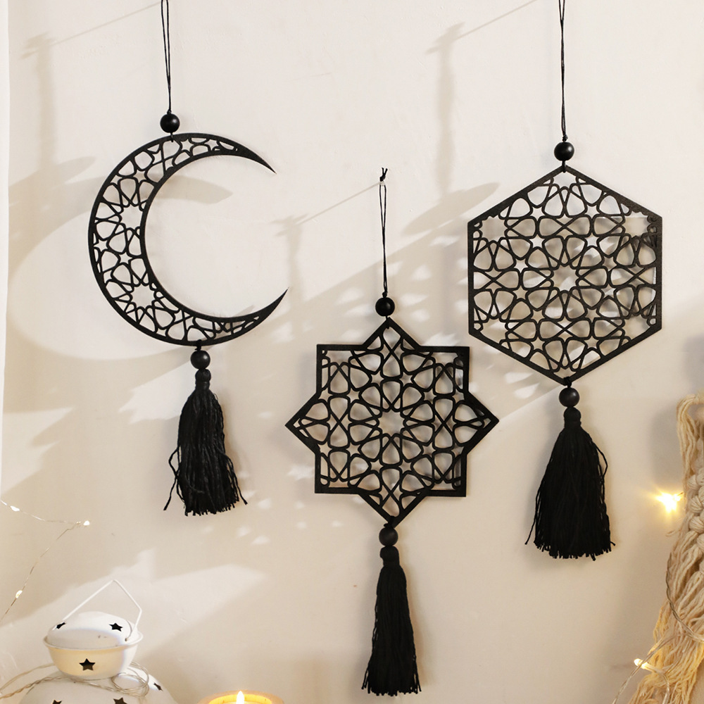 Black Star And Moon Hollow Woo - Unique Art Craft ulasan dan harga