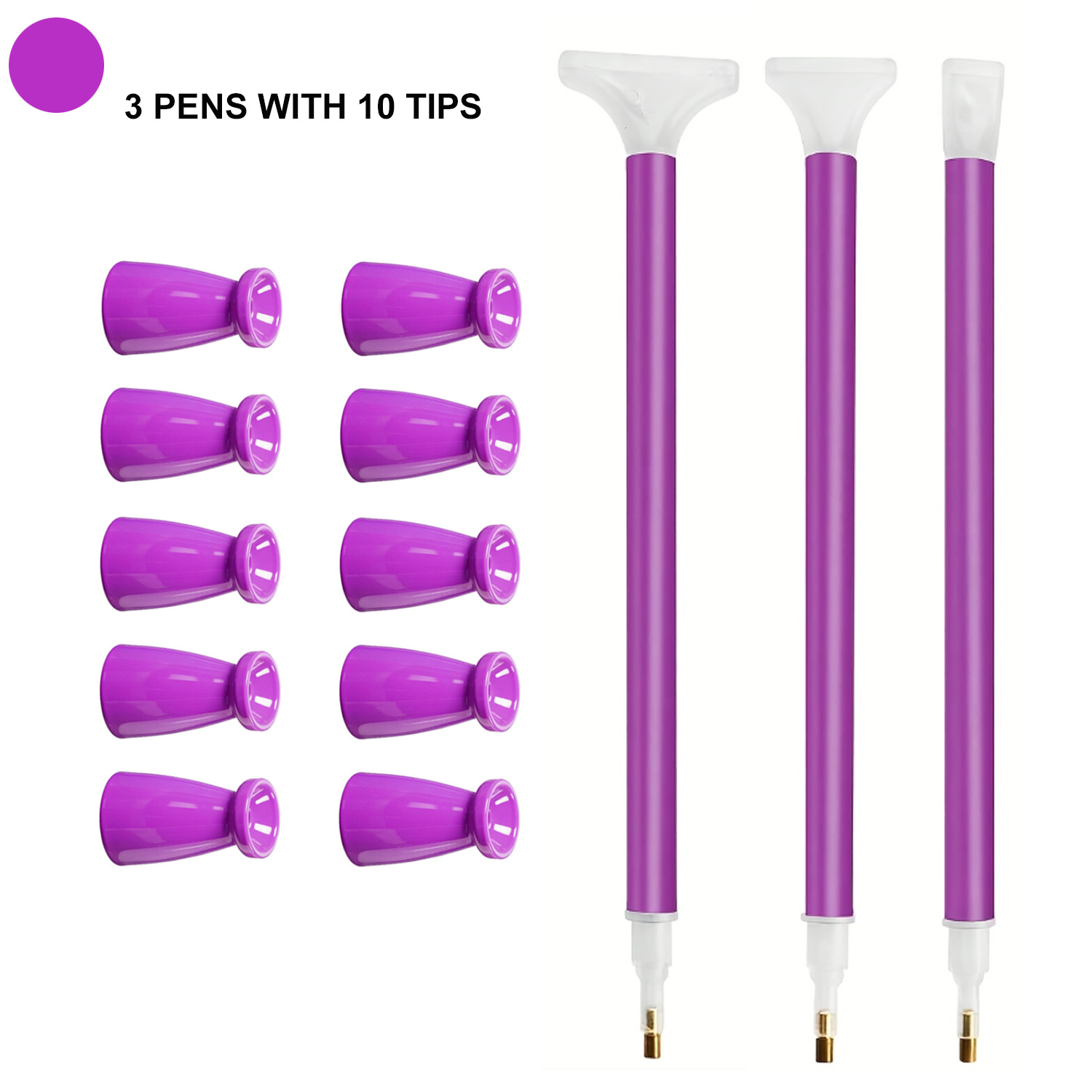 10 Silicone Tips & 3 Pens Diam - Art Craft Kit ulasan dan harga