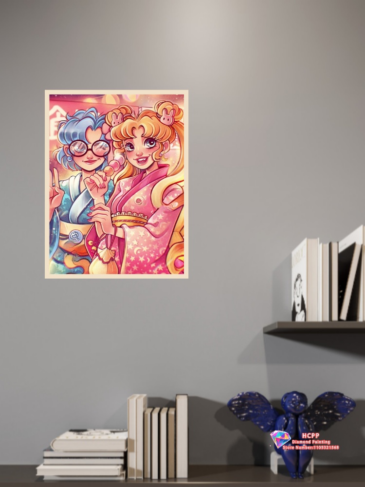 Witch Sister Couple Diamond Pa - Unique Art Craft ulasan dan harga