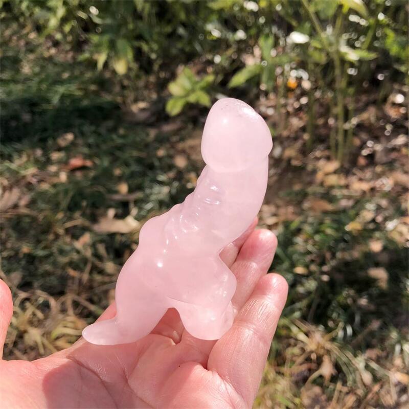 1PCS Natural Rose Quartz Carto - Unique Art Craft ulasan dan harga