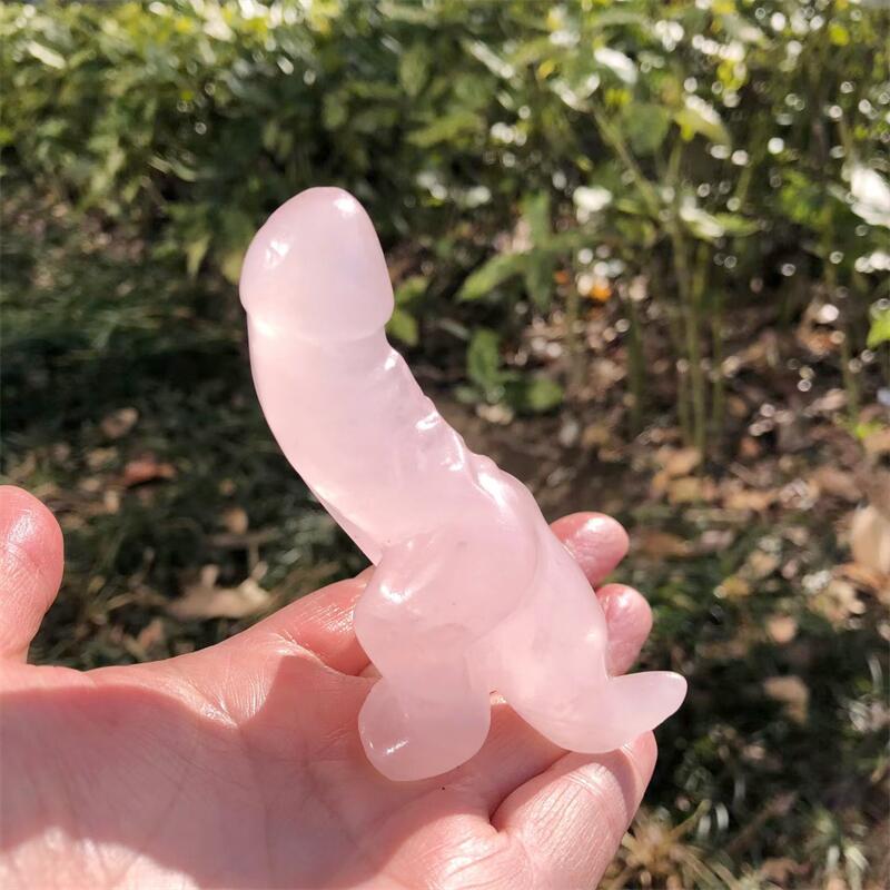 1PCS Natural Rose Quartz Carto - Unique Art Craft ulasan dan harga