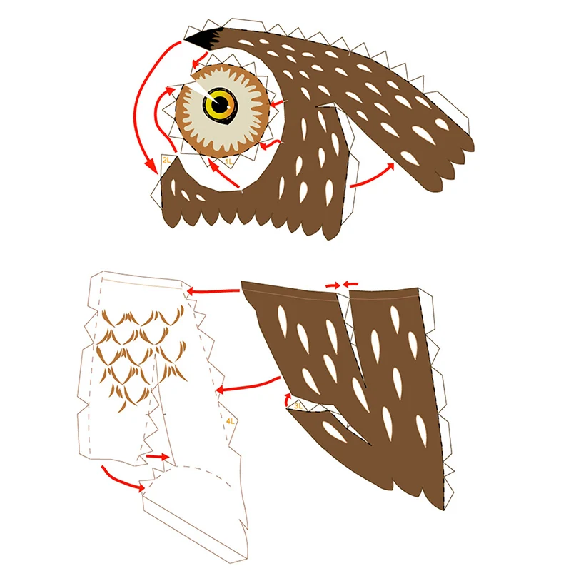 Little Owl Origami Art Mini 3D - Art Craft Cardboard ulasan dan harga